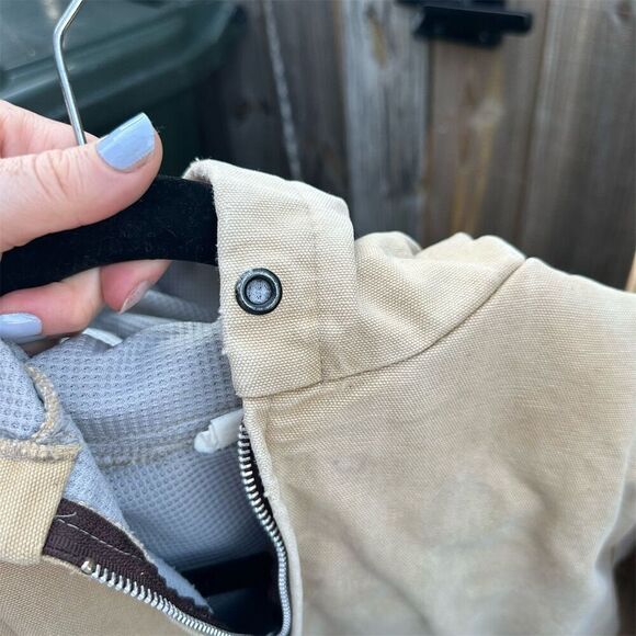 Vintage Muleskins Men's Beige Hooded Work Jacket XLT - Picture 7 of 11